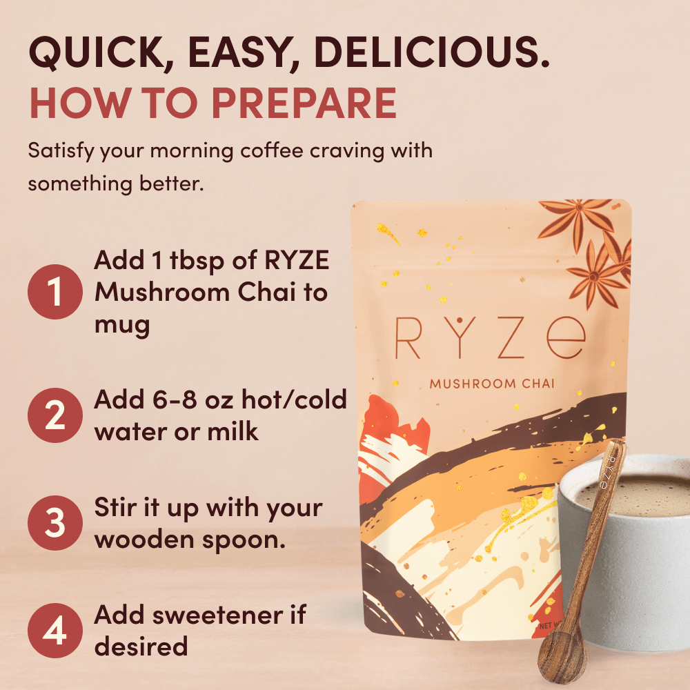 RYZE Mushroom Chai (1 Pack - 20 Servings)
