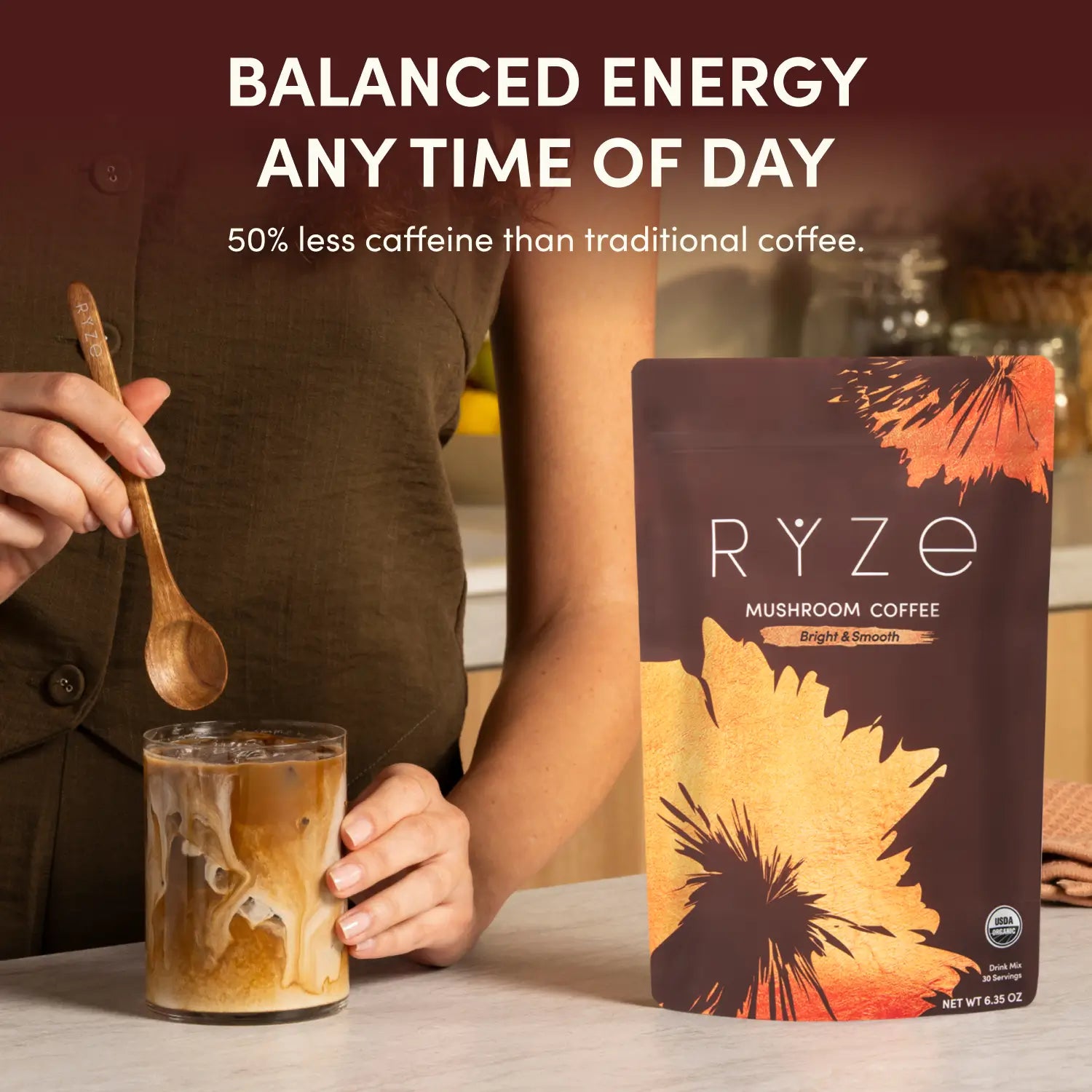 RYZE Mushroom Coffee Starter Kit 60 Serving