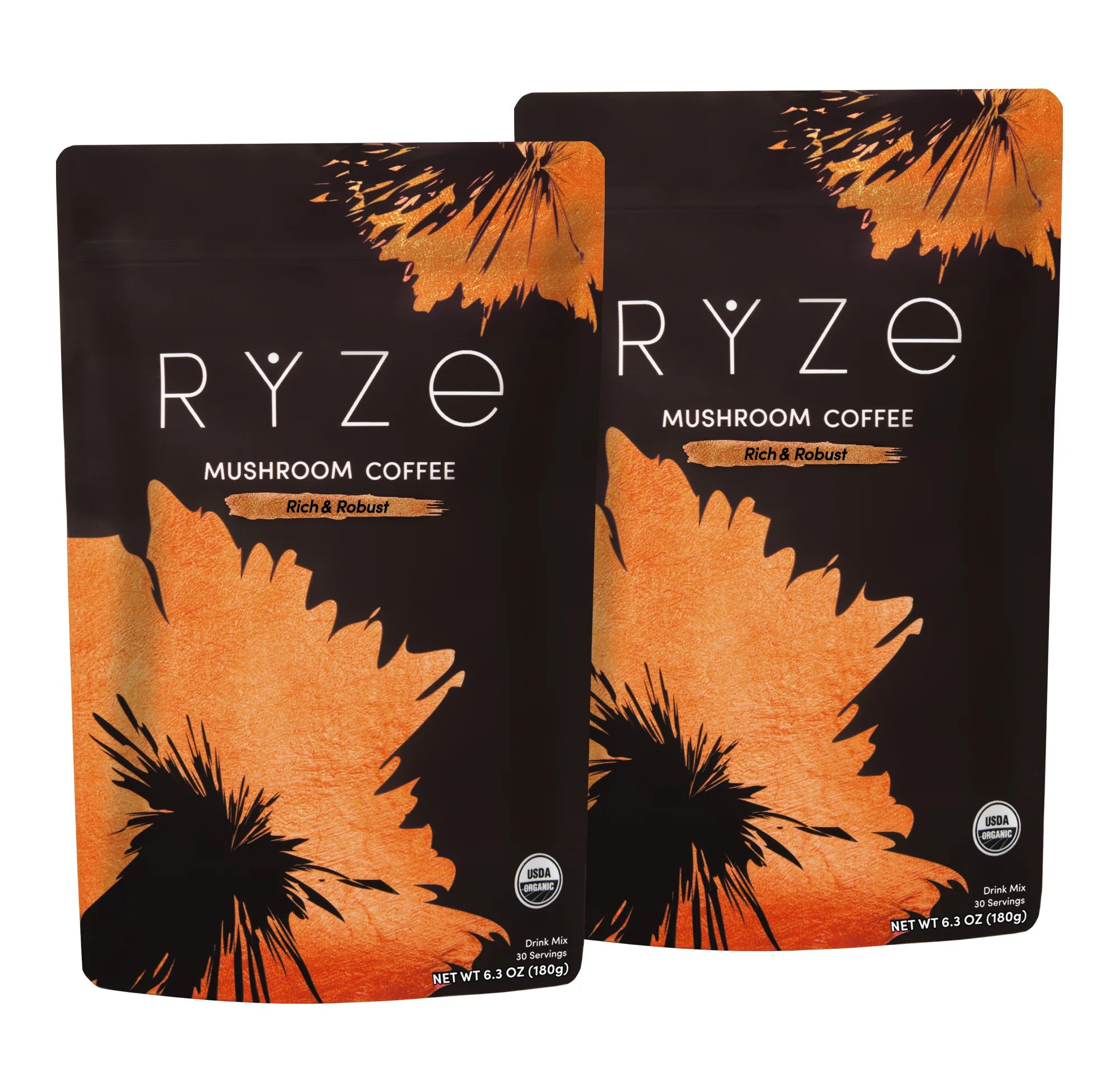 RYZE Mushroom Coffee Dark Roast Starter Kit: 60 Servings